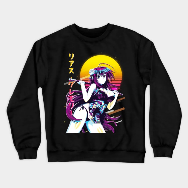 High School DxD - Rias Gremory Crewneck Sweatshirt by 80sRetro